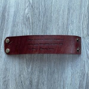 Leather Cuff with Dance Quote